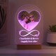 image 4 of Personalised Heart Photo Upload LED Light