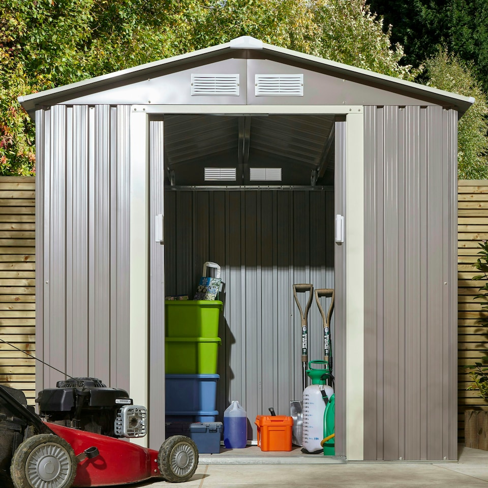 image 1 of Rowlinson Trentvale Metal Shed 6x4 Apex Roof