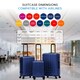 image 3 of Flight Knight Premium Lightweight Suitcase - Built-in Side Lock with USB Port - 8 Spinner Wheels - Hard Shell Carry On Or Check in Luggage 100 Airlines Approved Blue | Navy | Large