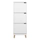 image 2 of Mitra Shoe Cabinet 3 Flip Down Doors in White