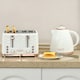 image 6 of HOMCOM Kettle and Toaster Set 1.7L Rapid Boil Kettle & 4 Slice Toaster White