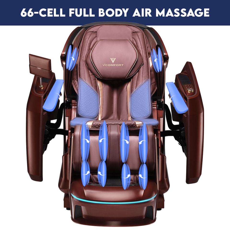 image 1 of RoyalGlide Duo Pro Max AI Massage Chair (RK9500), Burgundy