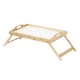 image 3 of Folding Wooden Bamboo Breakfast in Bed Lap Tray | Brown