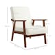 image 9 of HOMCOM Boucle Accent Chair Armchair W/ Wide Seat for Living Room Bedroom, White