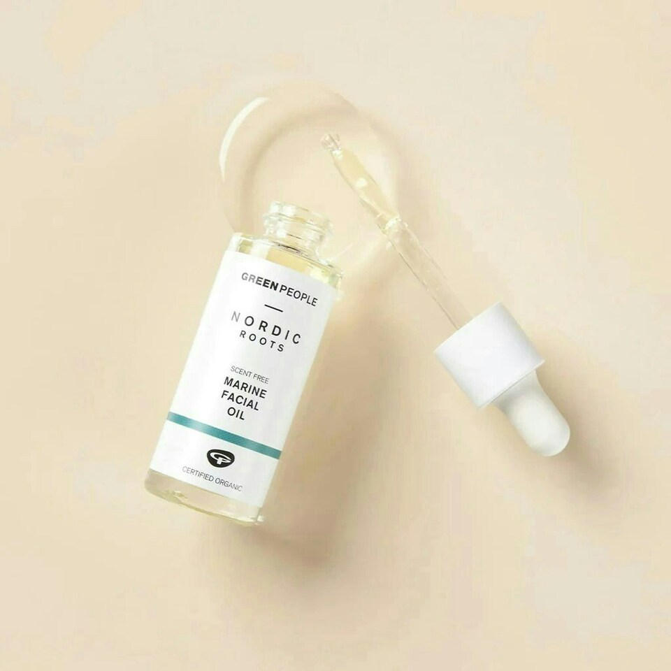 image 1 of Green People Nordic Roots Marine Facial Oil - With Vitamin E, Collagen Boosting - Vegan, Organic & Cruelty Free, 28ml