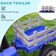 image 3 of HOMCOM Kids Electric Car, 12V Electric Ride on Tractor and Trailer with Detachable Trailer Remote Control, USB, Horn, Lights, Start-Up Sound, for Ages 3-6 Years, Blue
