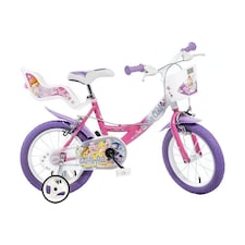 Dino Winx 12in Kids Bike - White/Pink