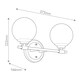 image 3 of Kichler Benno Bathroom Wall Lamp Contemporary Champagne Bronze 3000K IP44 2x G9