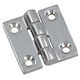 image 3 of Polished Door Butt Hinge 2 Pack Stainless Steel 38mm x 38mm 316 Marine Cabin Silver