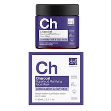 Dr Botanicals Face Mask Mattifying Superfood for Skin 60ml Charcoal Ch