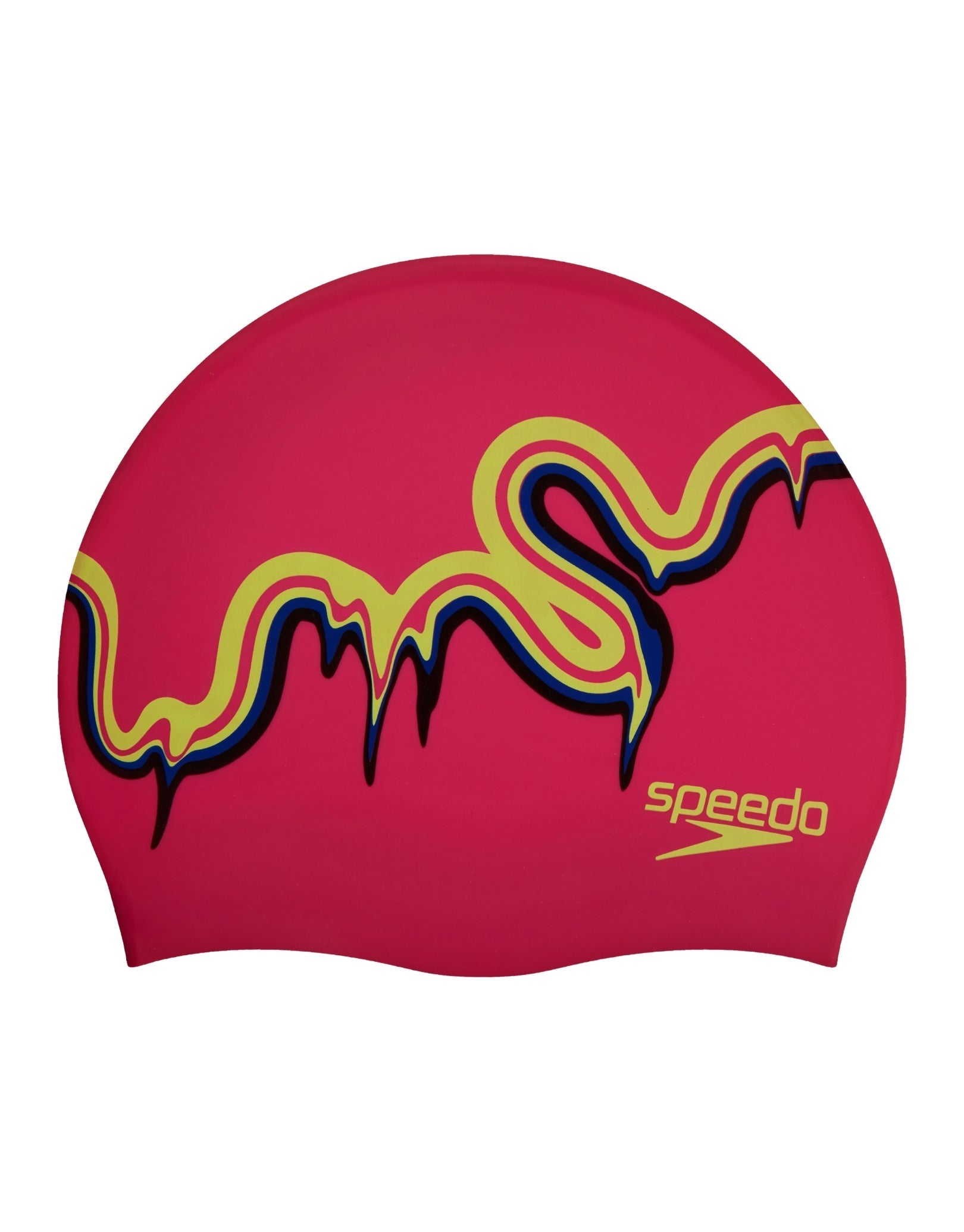 Speedo Junior Slogan Print Silicone Swim Cap