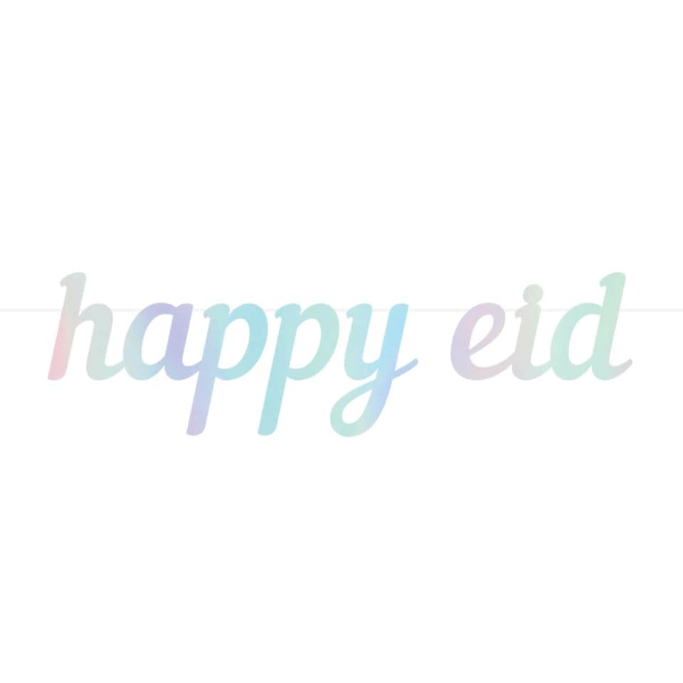 image 1 of Happy Eid Letter Banner - Iridescent