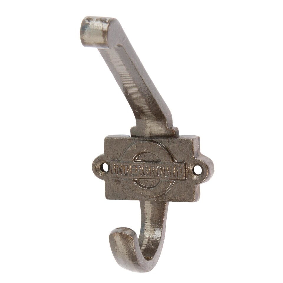 image 1 of Hammer & Tongs London Underground Hat & Coat Hook - W55mm x H100mm - Raw