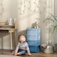 image 2 of HOMCOM Kids Storage Units with Drawers 3 Tier Chest Dresser Tower Blue | 37 x 37 x 76 cm