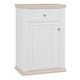 image 1 of Pontypool Shoe Cabinet with Drawer in White and a Riva Oak