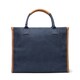 image 1 of Vinga Bosler Recycled Canvas Tote - Navy - One Size Blue