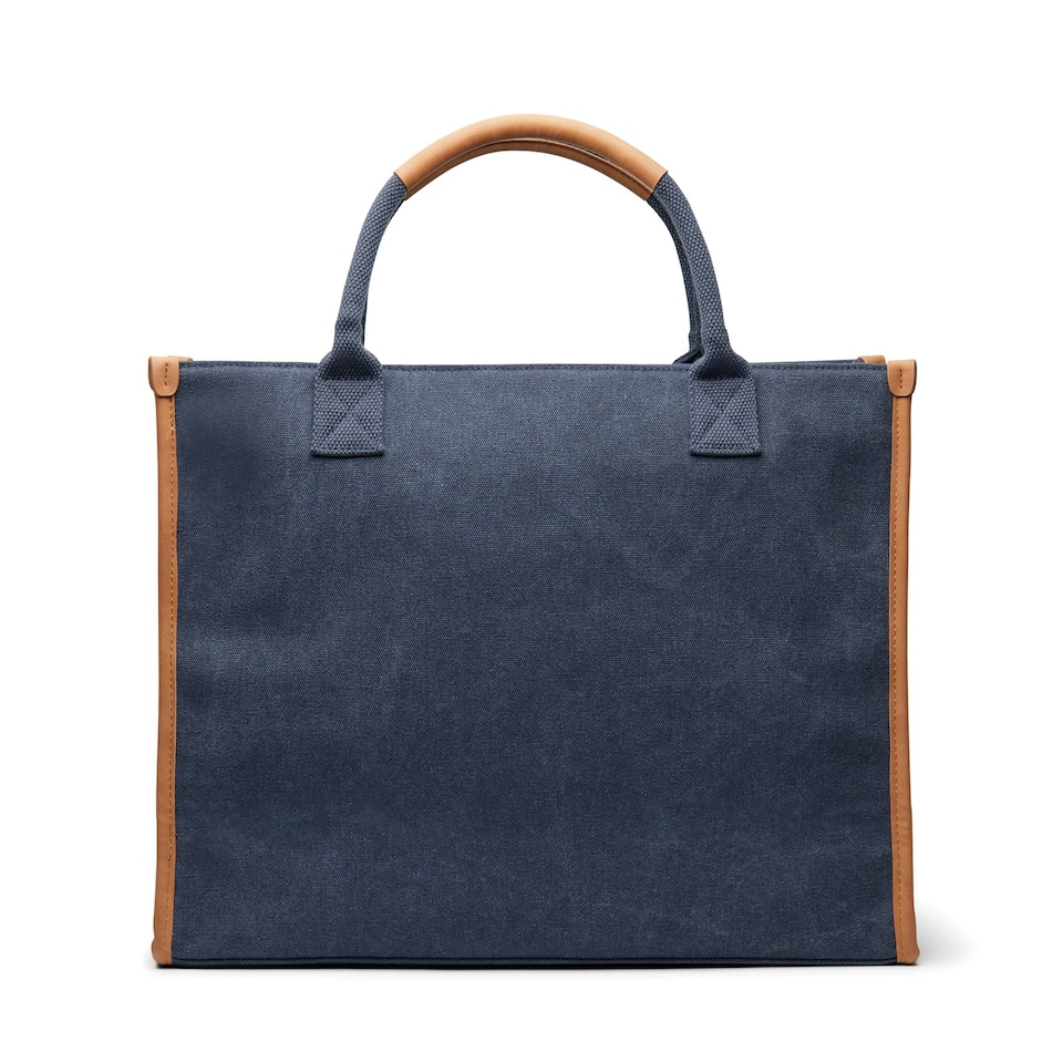 image 1 of Vinga Bosler Recycled Canvas Tote - Navy - One Size Blue