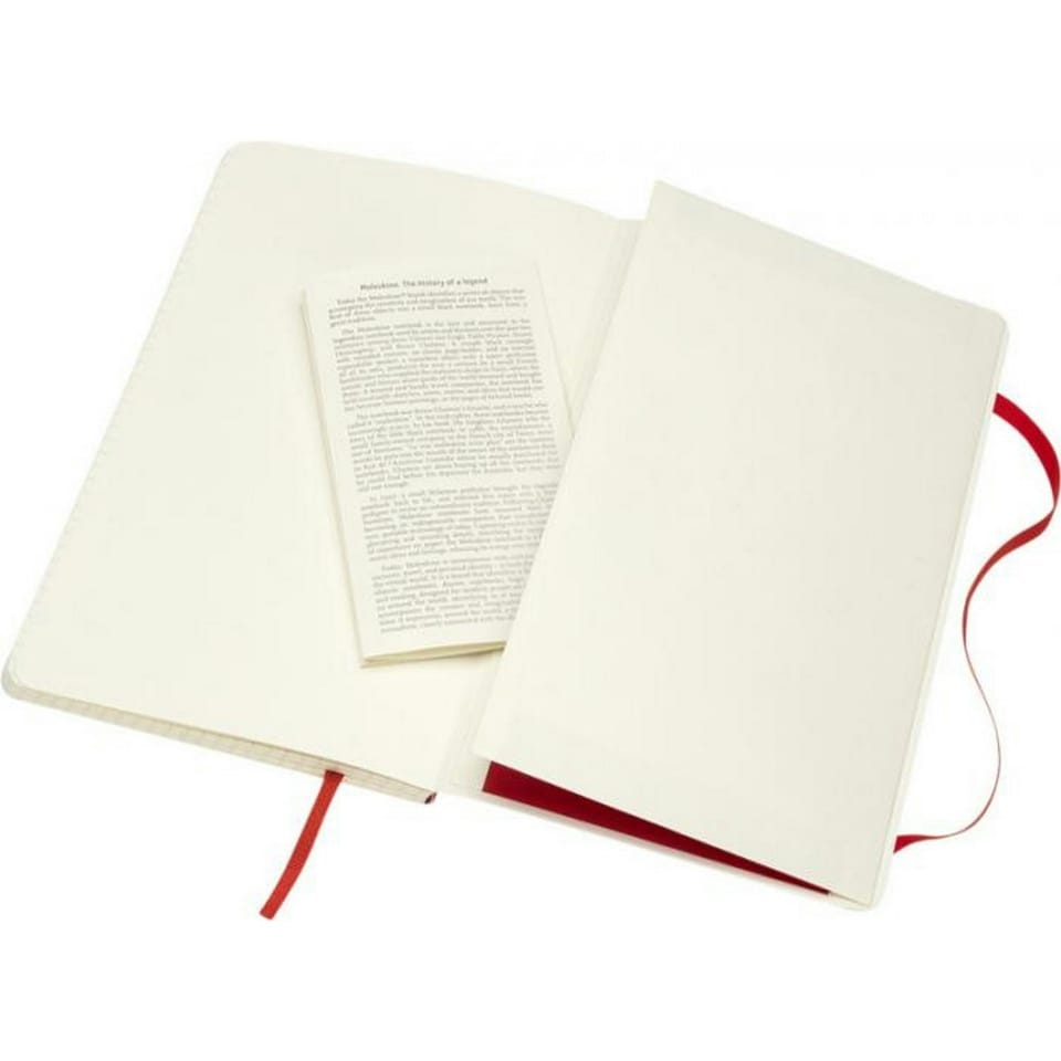image 1 of Moleskine Classic L Soft Cover Squared Notebook - Scarlet Red - One Size