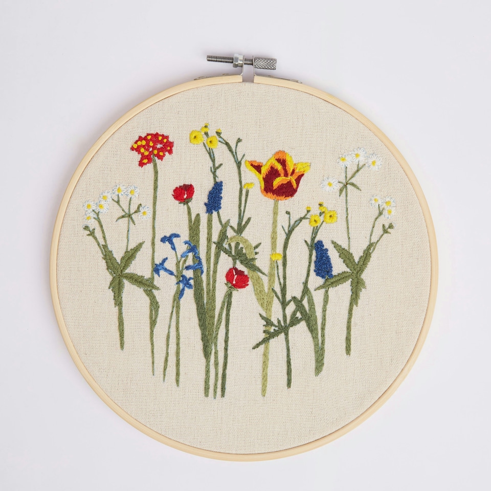 image 1 of RHS Embroidery Kit, Multicoloured, 8", In the Wild