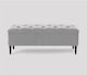 image 1 of 137cm Swiss Chesterfield Ottoman Storage Bench- Plush Velvet Shoe Bench - Silver Upholstery Footstool with Storage