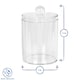 image 3 of Harbour Housewares Reusable Plastic Bathroom Canisters with Clear Lid - Pack of 4