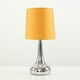 image 3 of ValueLights Teardrop Pair of Chrome Touch Table Lamps with Mustard Shade Yellow