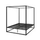 image 6 of Ashwell Modern Four 4 Poster Black Metal Bed Frame (Double)