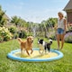image 2 of PawHut 170cm Splash Pad Sprinkler for Pets Dog Pool Non-slip Outdoor Yellow