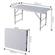 image 1 of Folding Table Trestle Camping Party Picnic BBQ Stall Garden Indoor Outdoor | White