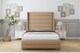 image 1 of Sloomy Sterling Latte Dumfries Bed Frame With Mattress With 50"  Upholstered Wingback Headboard 3' Single