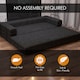 image 6 of Modern 3 Seater Sofa Bed Convertible Sofa to Bed Sherpa Fabric No Assembly Modern Living Room Furniture