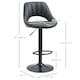 image 7 of HOMCOM Barstools Set of 2, Dining Stools with Backrest and Footrest, Grey