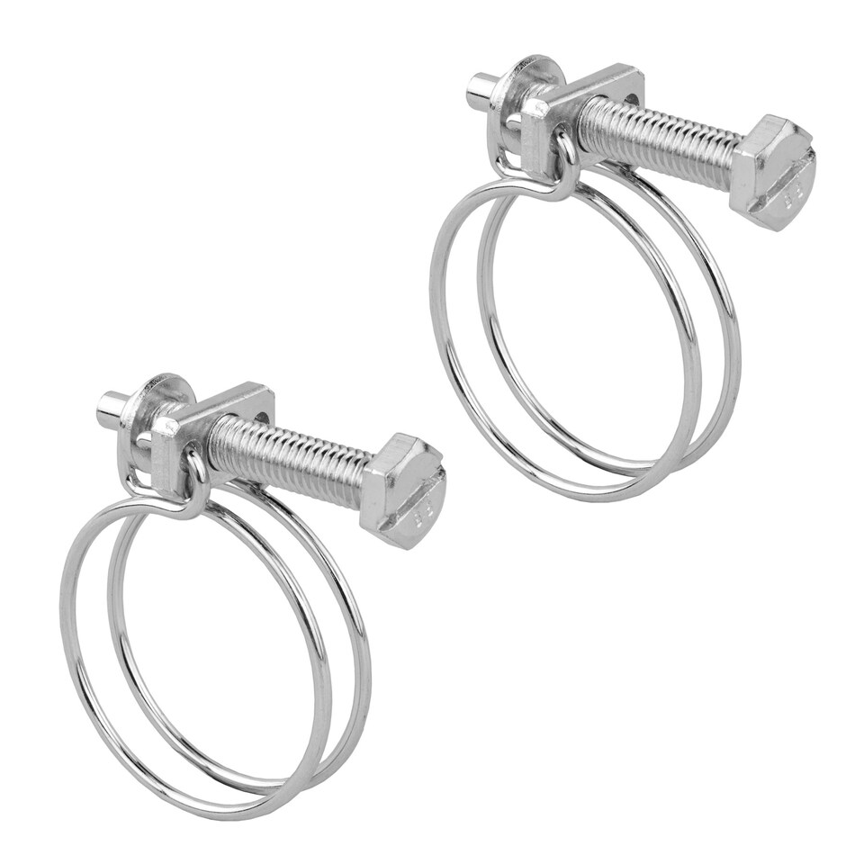 image 1 of KCT Universal 24-28mm Double Wire Clips for Hose Pipe - 2 Pack