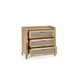 image 4 of Sleek 3 Drawer Rattan Oak Chest