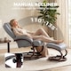 image 3 of HOMCOM Recliner Chair with Footstool, Swivel Recliner Armchair