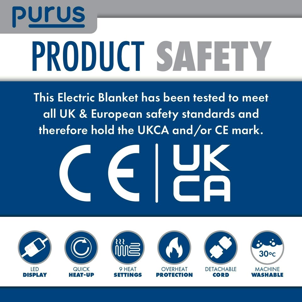 image 1 of Purus Faux Fur Electric Heated Throw Blanket 160x130cm Cream | Cream | Cream | One Size | 1