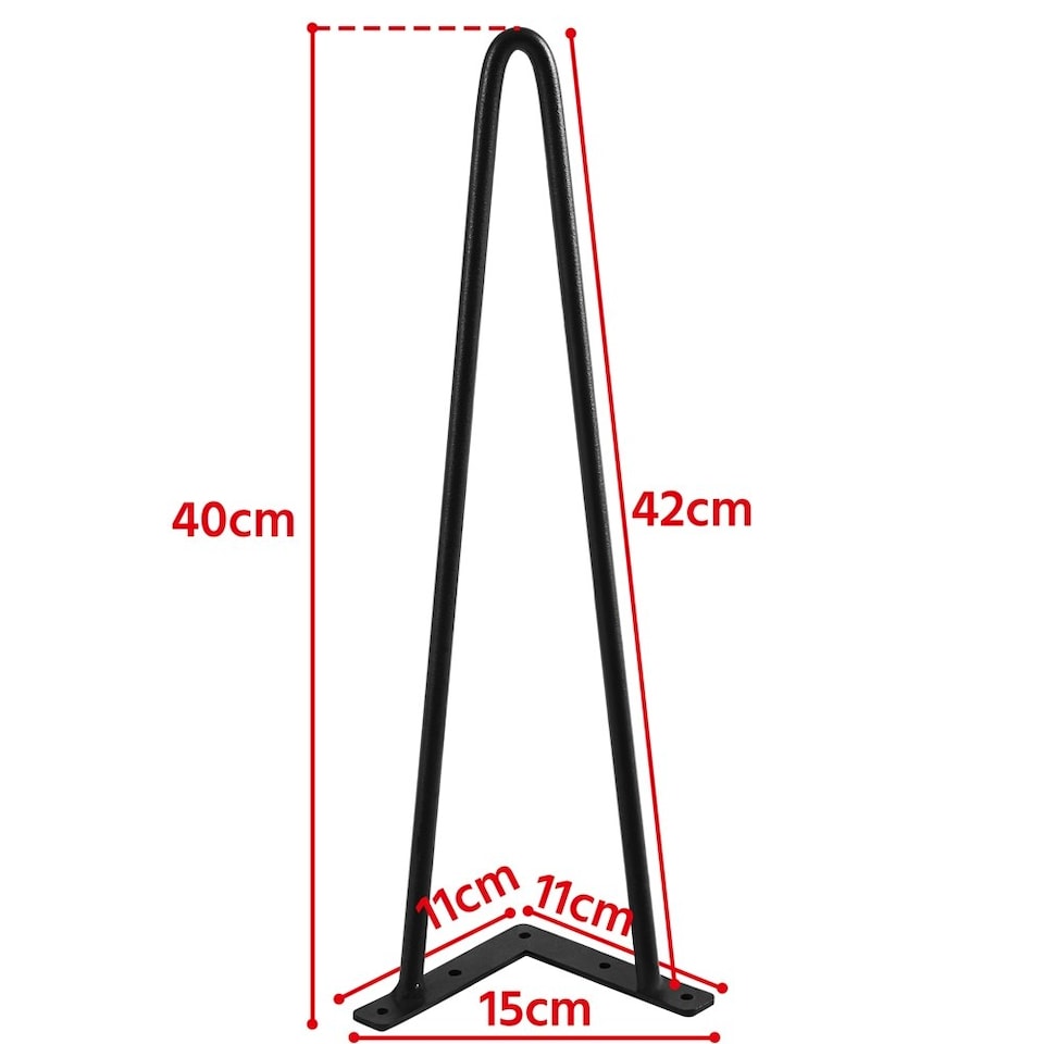 image 1 of Yaheetech Solid Hairpin Table Legs Black