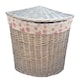 image 3 of Antique Wash Corner Linen Basket Set 2 With Garden Rose Lining | Multi | Garden Rose