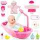 image 5 of Baby Doll Bath Set with Accessories 16 Piece Pretend Play Bath Time Toy with Bathtub Shower Clothes Rubber Duck and Toiletries