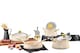 image 1 of Dora Collection 7-Piece Non-Stick Granite Cookware Set (Cream)