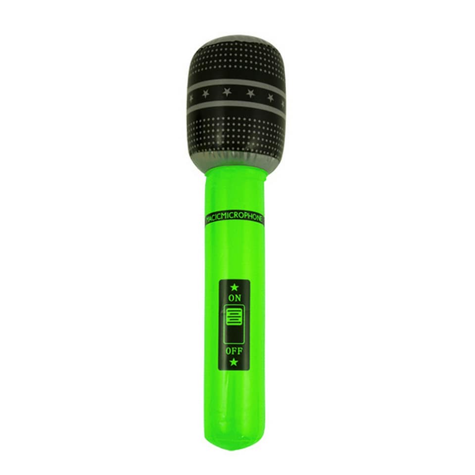 Henbrandt Inflatable Microphone - Green - One Size