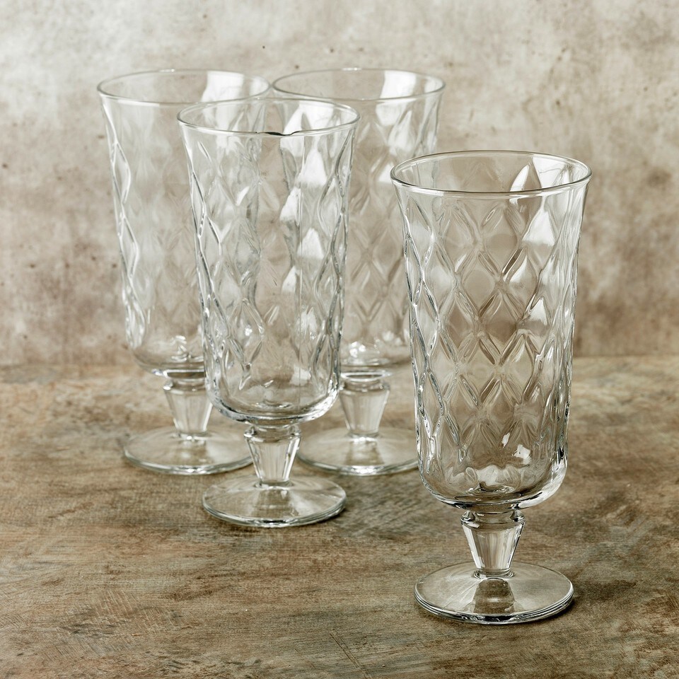 image 1 of Cocktail Iced Tea Water Drinking Highball Tumbler Glasses Set 445ml | Clear | Set of 4