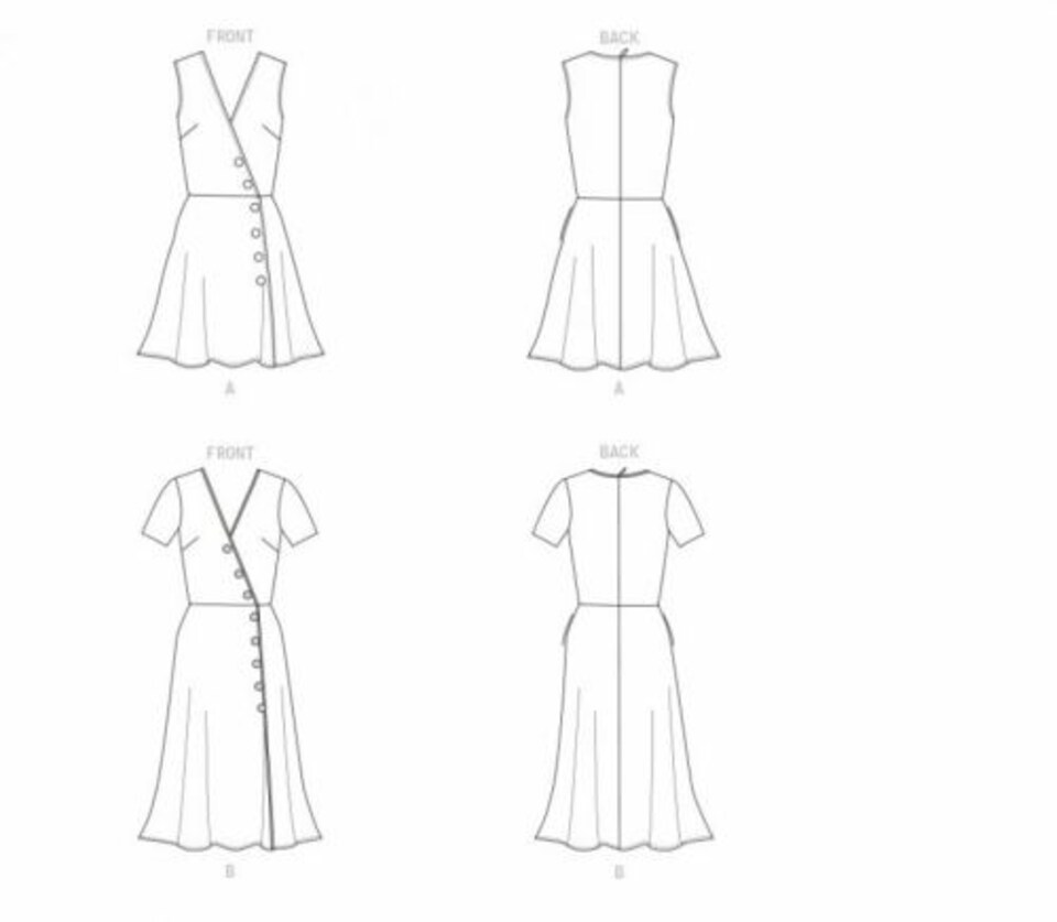 image 1 of Butterick 6727 Paper Sewing Pattern – Women’s Dress, Size A5 (6–8–10–12–14), Easy