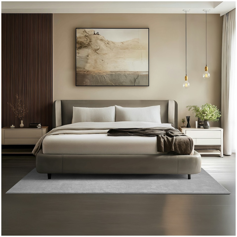 image 1 of Rug Zonelle - short pile and ultra-soft, rectangular or round Grey | Grey | 140 x 200 cm