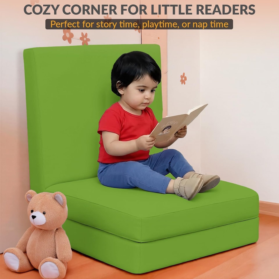 image 1 of Tri Fold Fold Out Z Bed Futon Sofa Chair Mattress