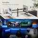 image 6 of VonHaus Adjustable Dual Monitor Stand for 13-32" Screens