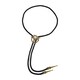 image 1 of Bristol Novelty Cowboy Bootlace Tie - Black/Brass - One Size One Size