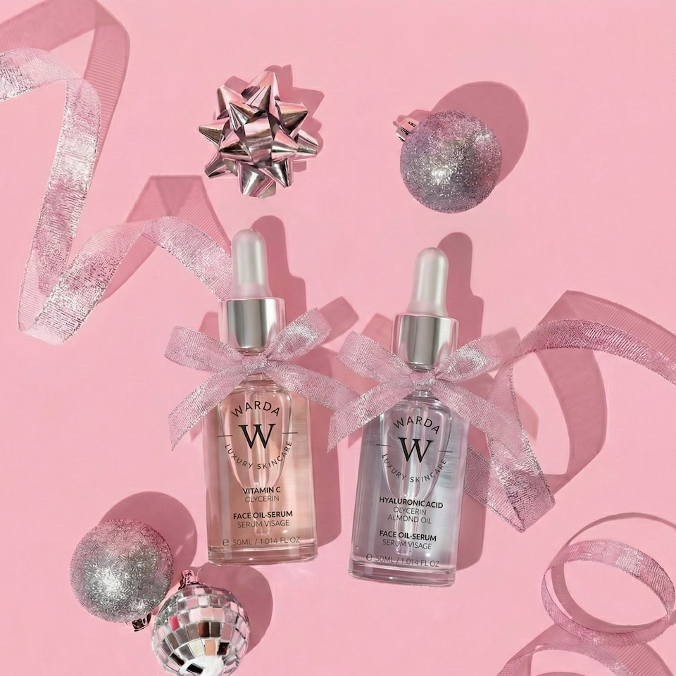 image 1 of Warda Luxury Skincare Vitamin C Glow Boost Oil-Serum 30ml + Hyaluronic Acid Hydration Boost Oil Serum 30ml