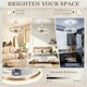 image 8 of HOMCOM Ceiling Fan Light with 3 Colour, Timer, Reversible, Remote, Gold