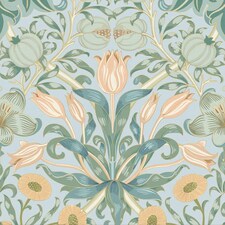 Sample of Pomegranate Grove Wallpaper in Blue Multi